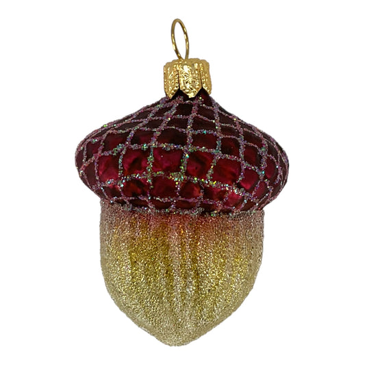 Glittery Acorn Ornament Set of 2