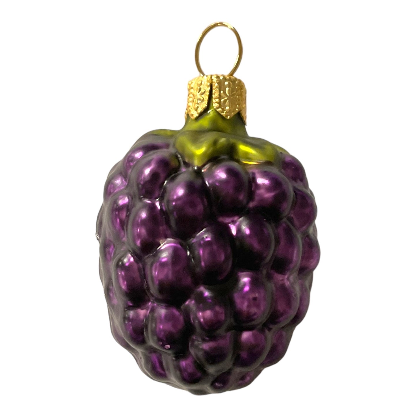 Blackberry Polish Glass Christmas Tree Ornaments Set of 2