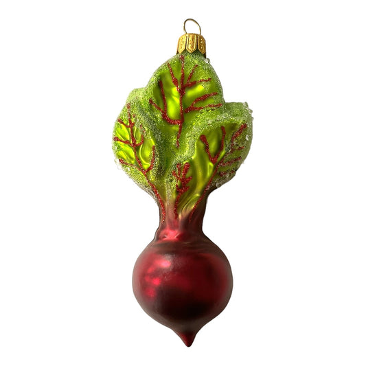 Red Beet Polish Glass Christmas Tree Ornament