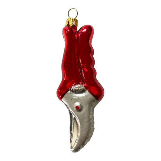 Garden Pruning Shears Polish Glass Christmas Tree Ornament