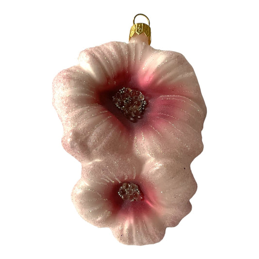 Japanese Rose Polish Glass Christmas Tree Ornament