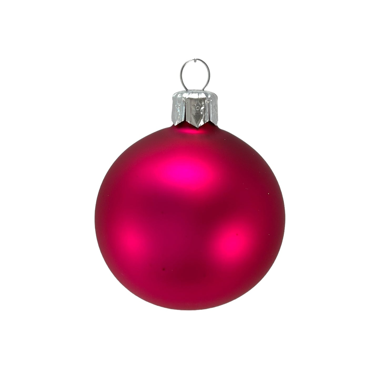 Pinnacle Peak Trading Pink Shiny and Matte Polish Glass 60mm Ball Bauble Ornaments 6 Piece Made in Poland 2.4 Inch