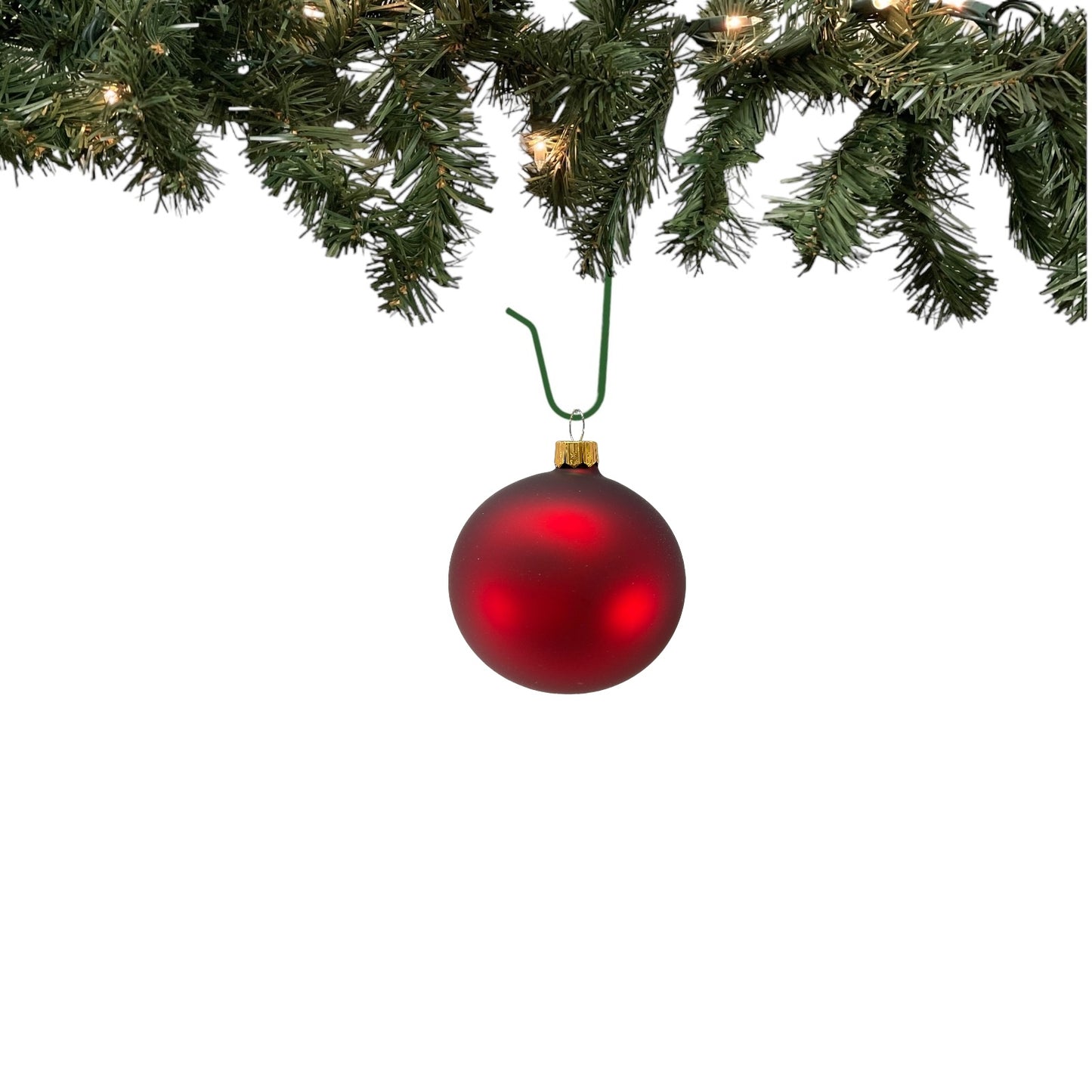 Pinnacle Peak Trading Burgundy Red Shiny and Matte Polish Glass 80mm Ball Bauble Ornaments 6 Piece Made in Poland 3.1 Inch