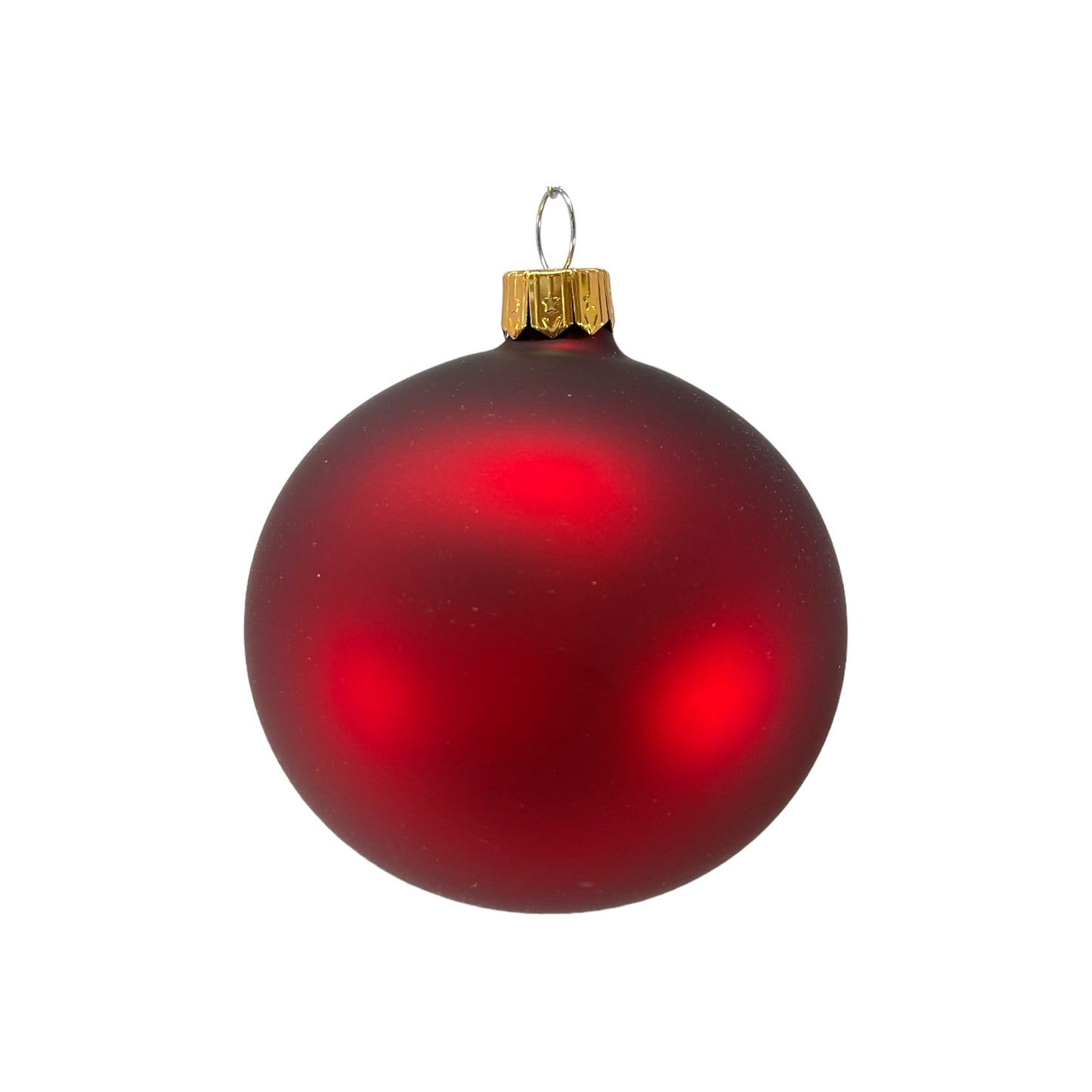 Pinnacle Peak Trading Burgundy Red Shiny and Matte Polish Glass 80mm Ball Bauble Ornaments 6 Piece Made in Poland 3.1 Inch