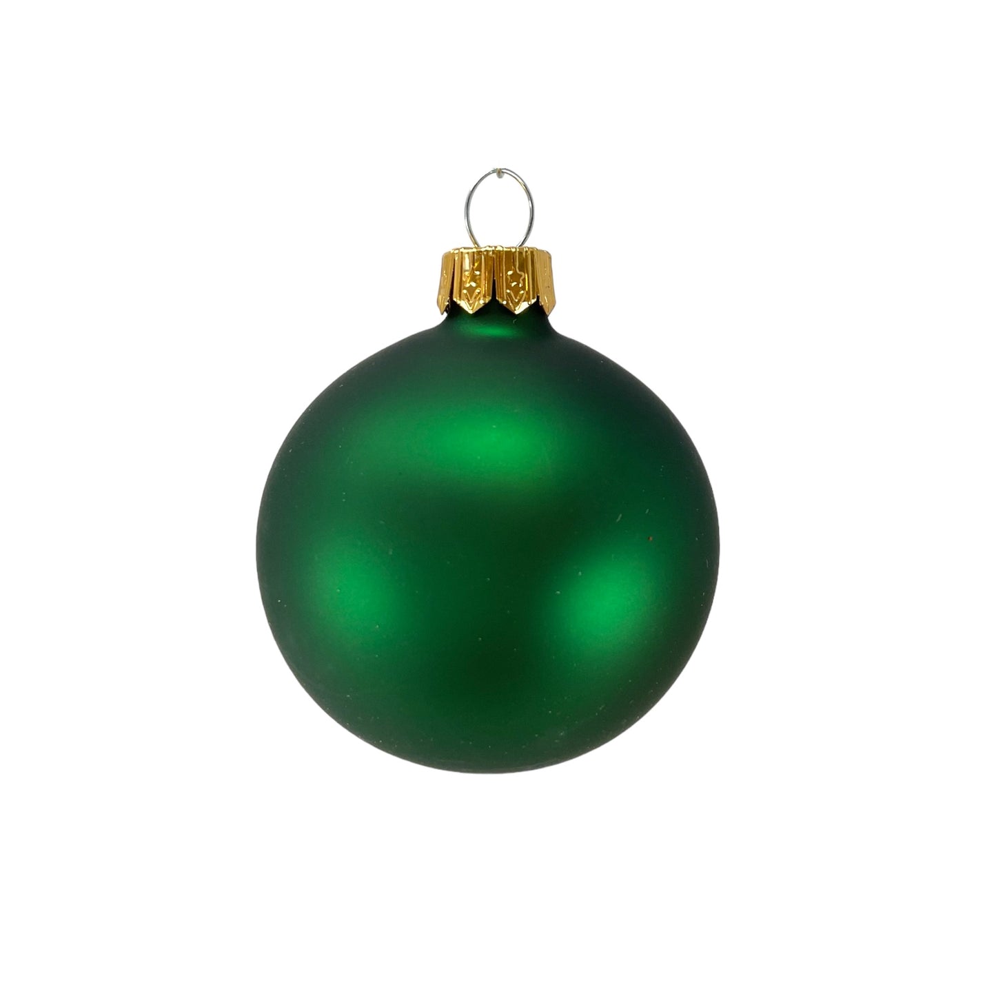Pinnacle Peak Trading Christmas Green Shiny and Matte Polish Glass 60mm Ball Bauble Ornaments 6 Piece Made in Poland 2.4 Inch