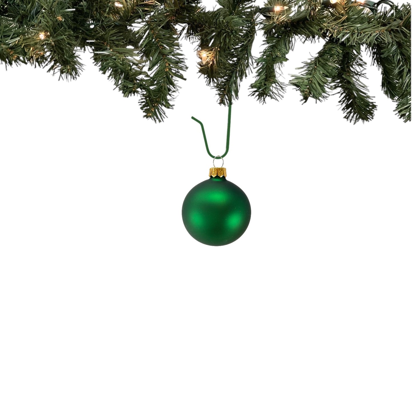 Pinnacle Peak Trading Christmas Green Shiny and Matte Polish Glass 60mm Ball Bauble Ornaments 6 Piece Made in Poland 2.4 Inch