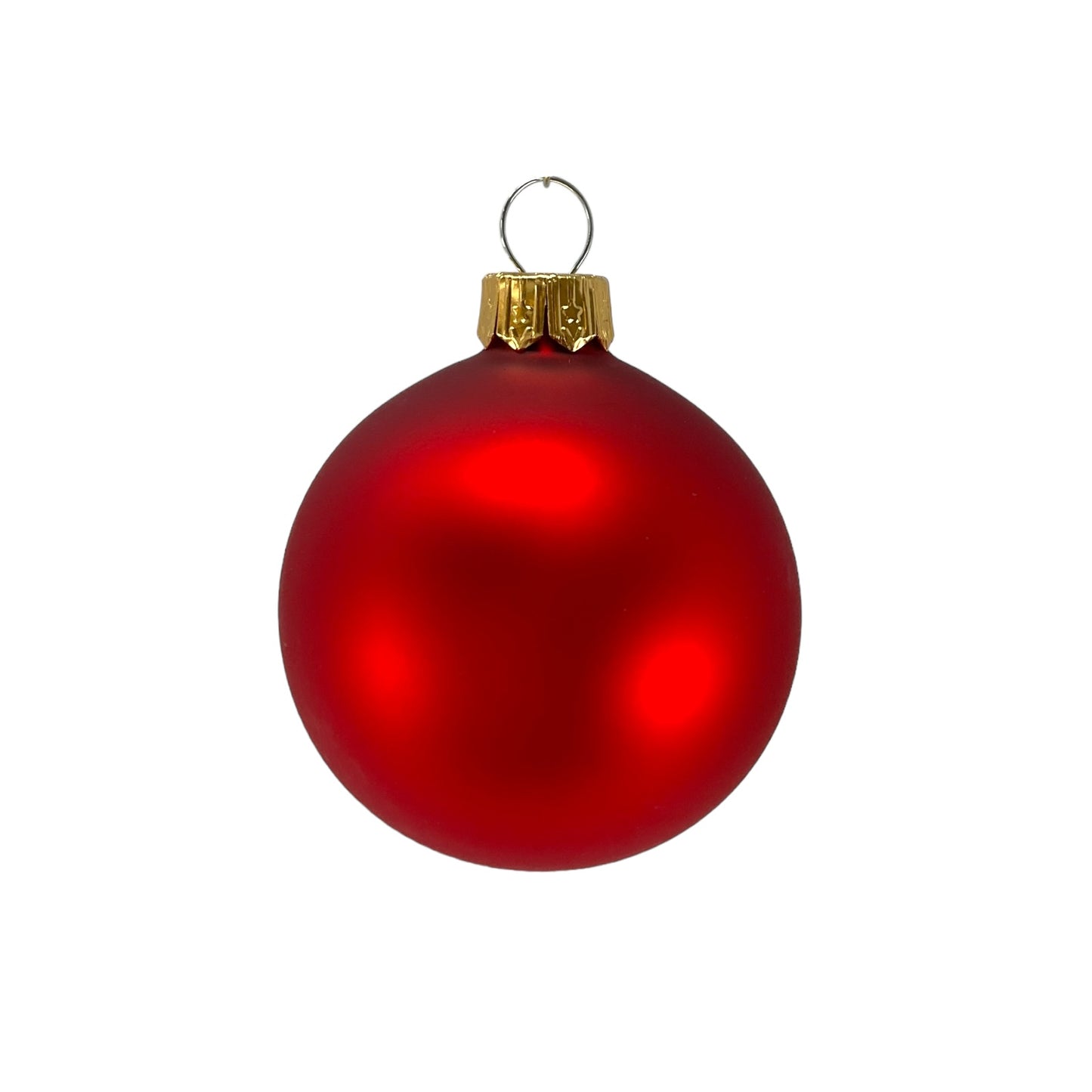 Pinnacle Peak Trading Red Shiny and Matte Polish Glass 60mm Ball Bauble Ornaments 6 Piece Made in Poland 2.4 Inch