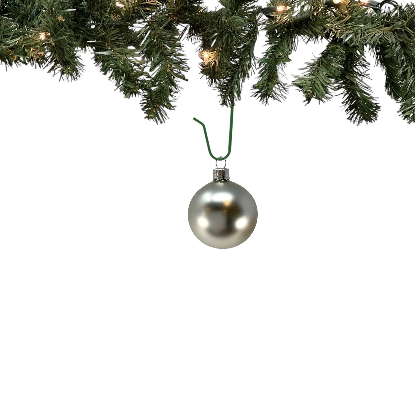 Pinnacle Peak Trading Silver Shiny and Matte Polish Glass 60mm Ball Bauble Ornaments 6 Piece Made in Poland 2.4 Inch