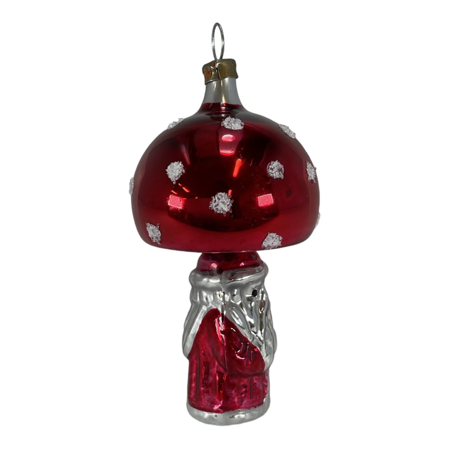 Santa Claus with Mushroom Top Hanging Ornament