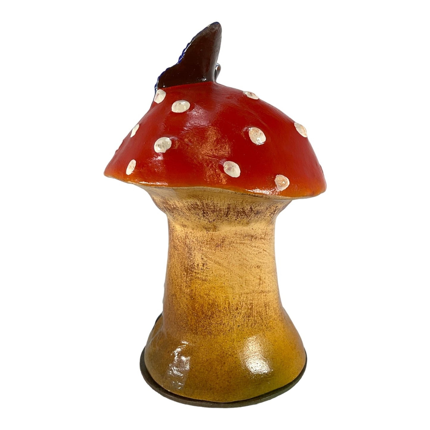 Red Top Mushroom with Butterfly and Bettle Candy Container
