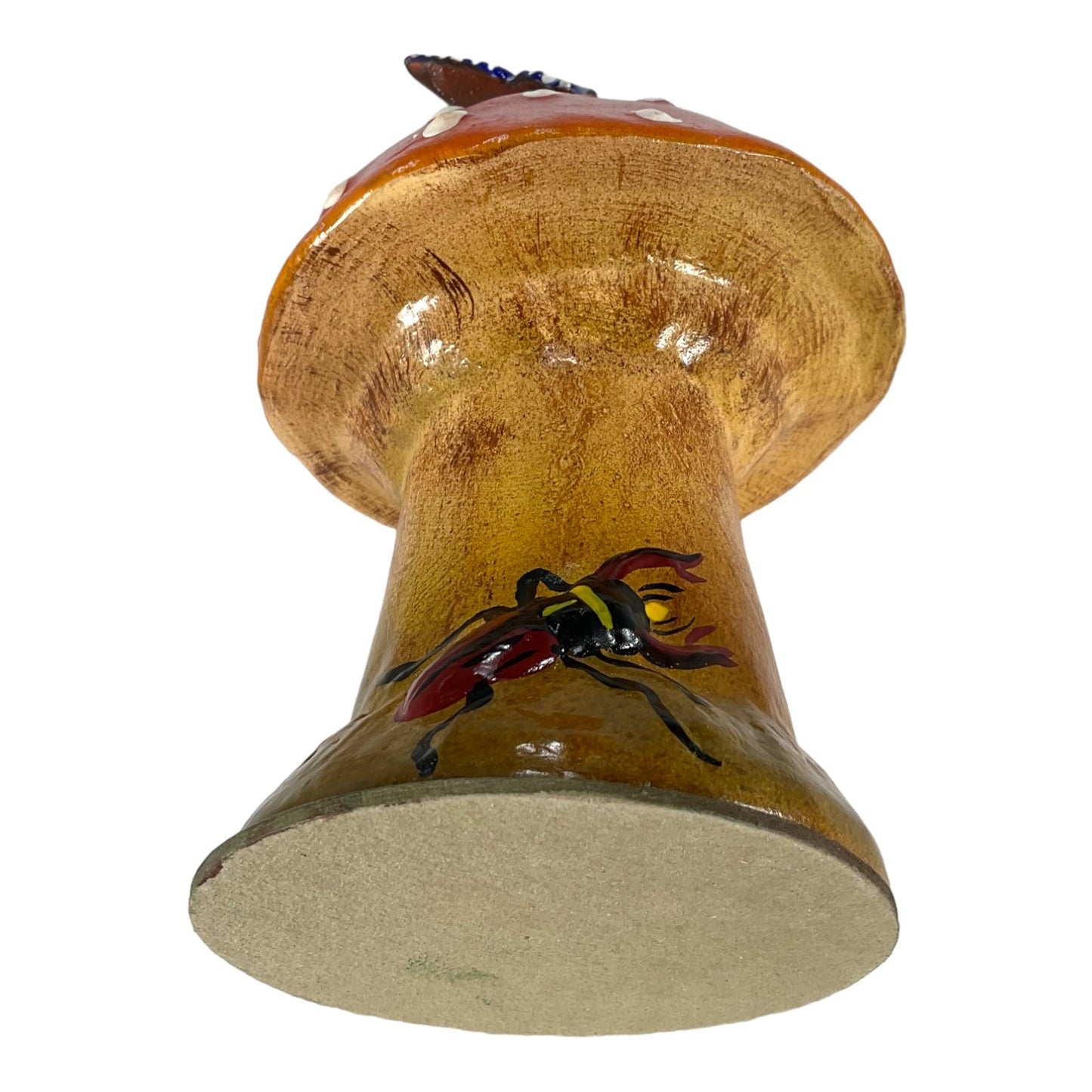 Red Top Mushroom with Butterfly and Bettle Candy Container