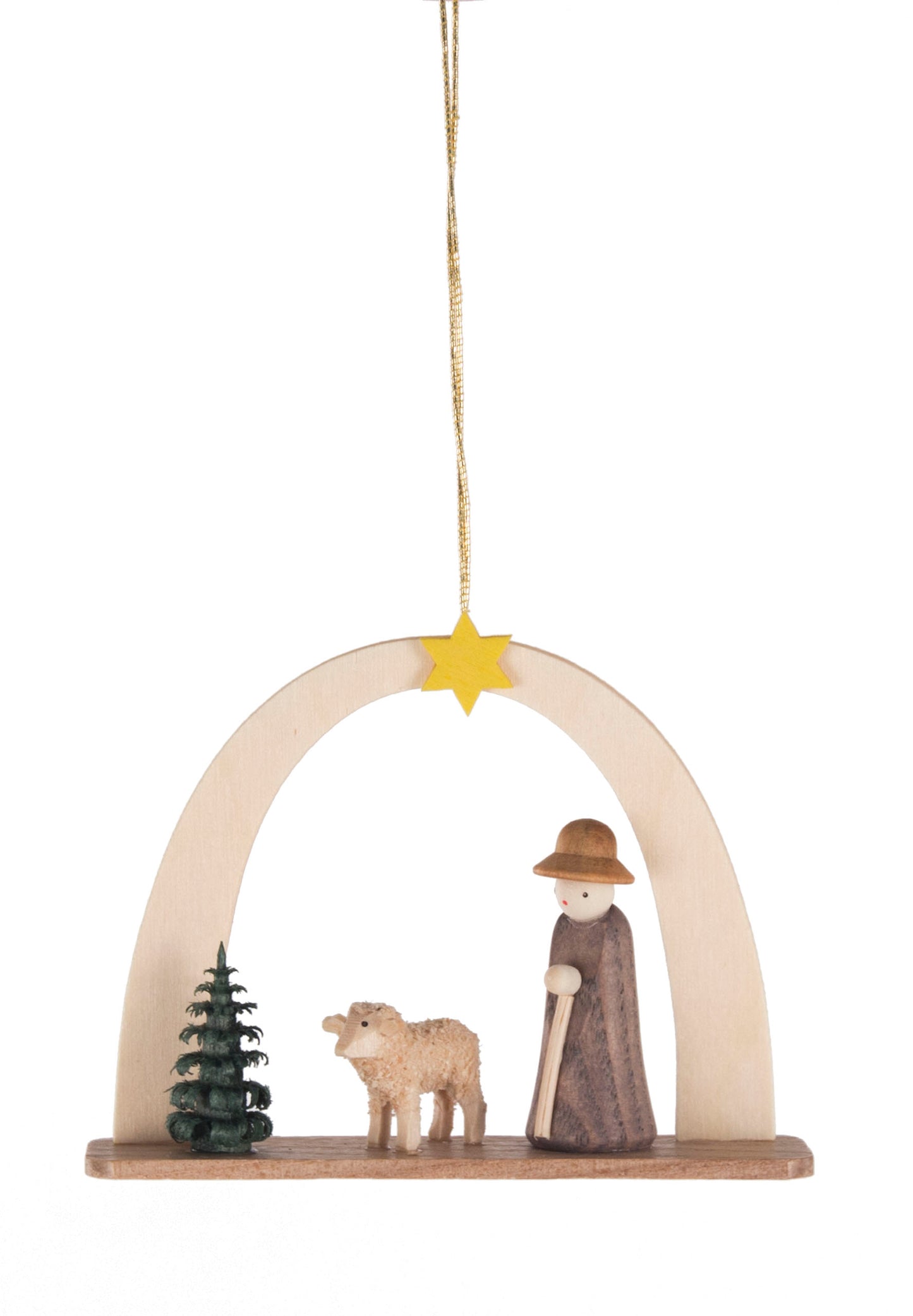 Pinnacle Peak Trading Shepherd German Wood Ornament