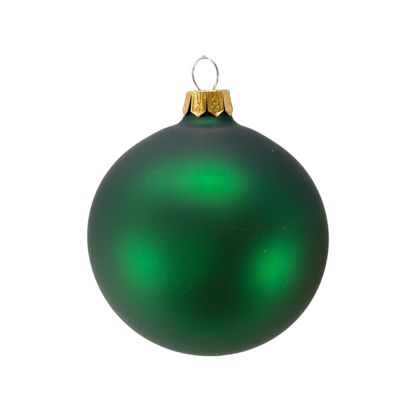 Pinnacle Peak Trading Christmas Green Shiny and Matte Polish Glass 80mm Ball Bauble Ornaments 6 Piece Made in Poland 3.1 Inch