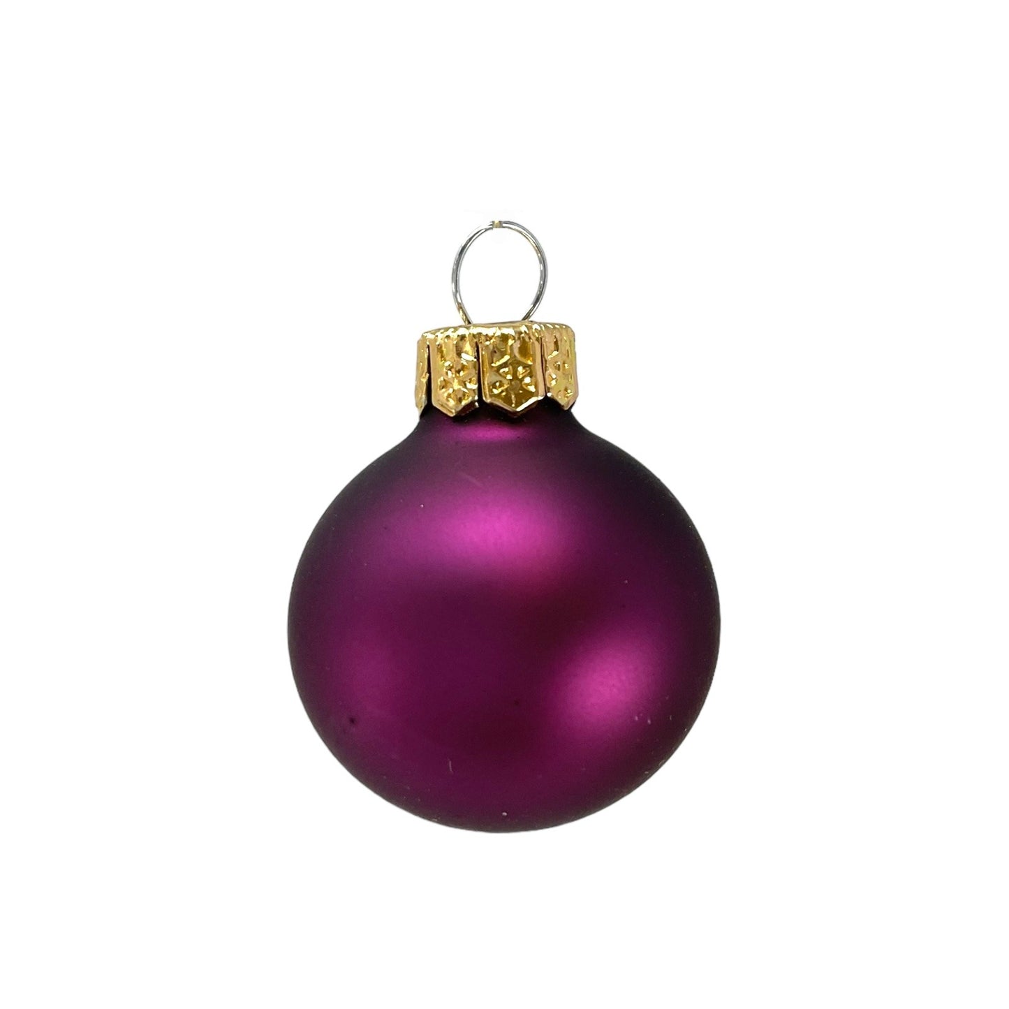 Pinnacle Peak Trading Dark Purple Shiny and Matte Polish Glass 30mm Ball Bauble Ornaments 20 Piece Made in Poland 1.2 Inch