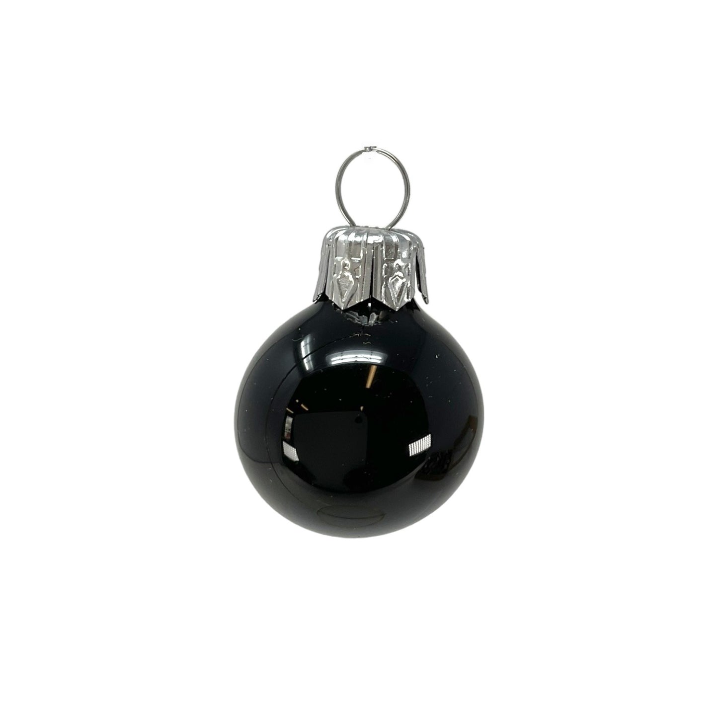 Pinnacle Peak Trading Black Shiny and Matte Polish Glass 30mm Ball Bauble Ornaments 20 Piece Made in Poland 1.2 Inch
