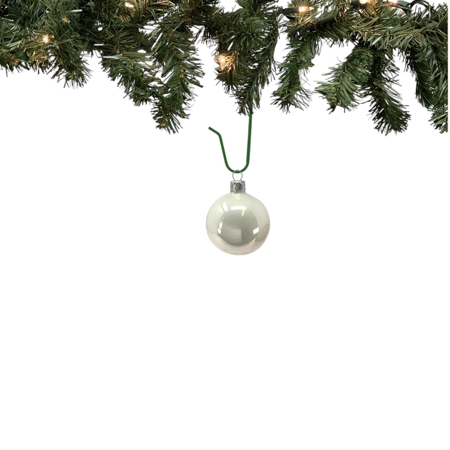 Pinnacle Peak Trading White Shiny and Matte Polish Glass 60mm Ball Bauble Ornaments 6 Piece Made in Poland 2.4 Inch