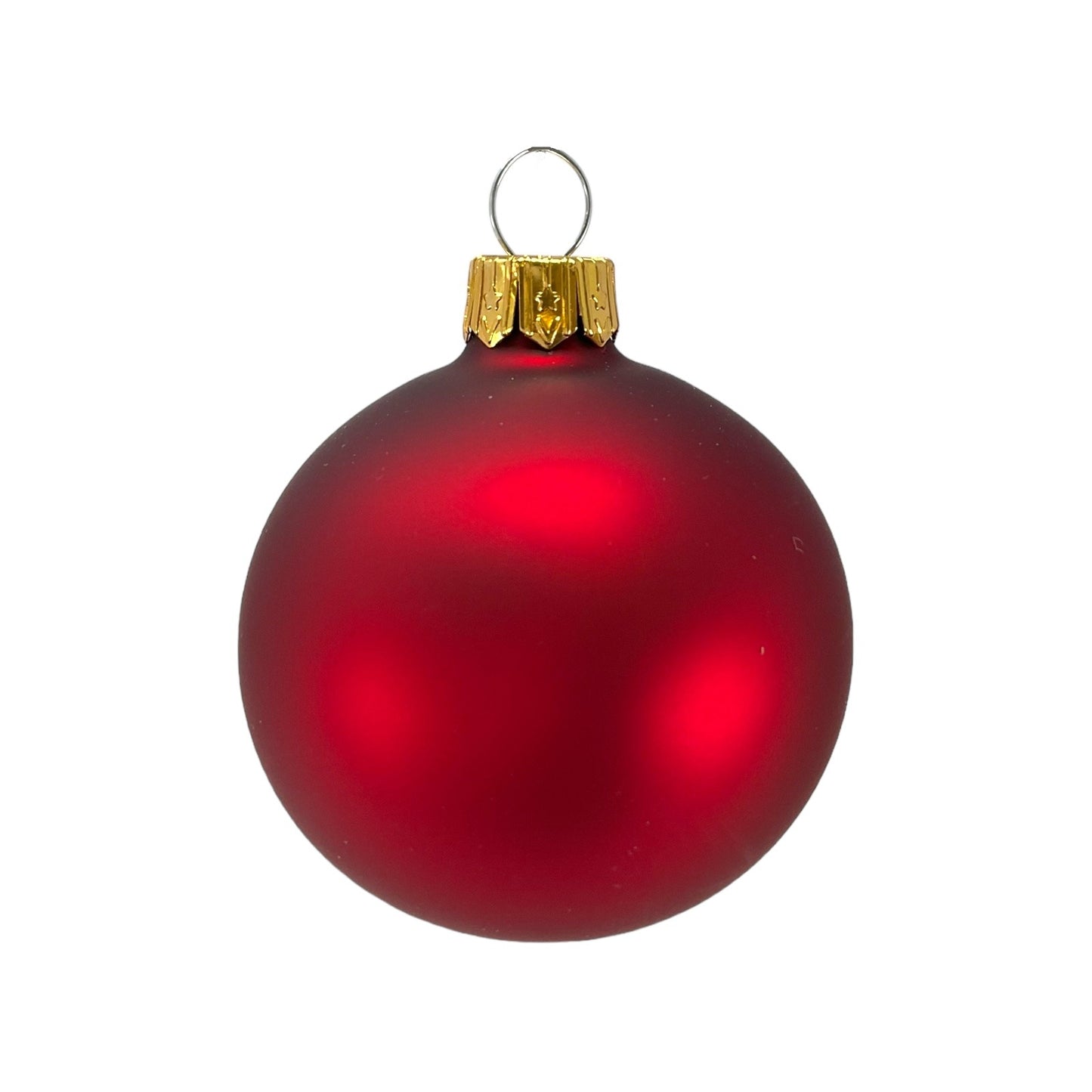 Pinnacle Peak Trading Burgundy Shiny and Matte Polish Glass 60mm Ball Bauble Ornaments 6 Piece Made in Poland 2.4 Inch