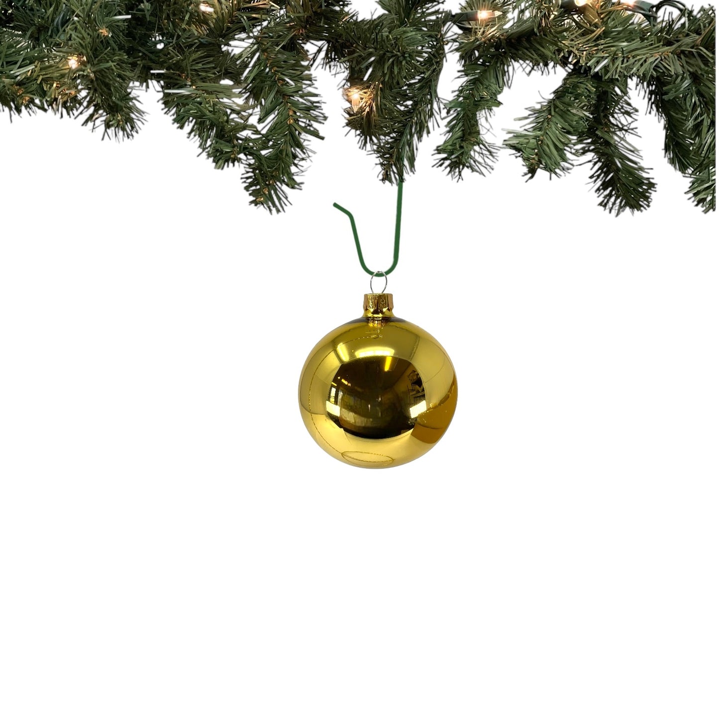 Pinnacle Peak Trading Gold Shiny and Matte Polish Glass 80mm Ball Bauble Ornaments 6 Piece Made in Poland 3.1 Inch
