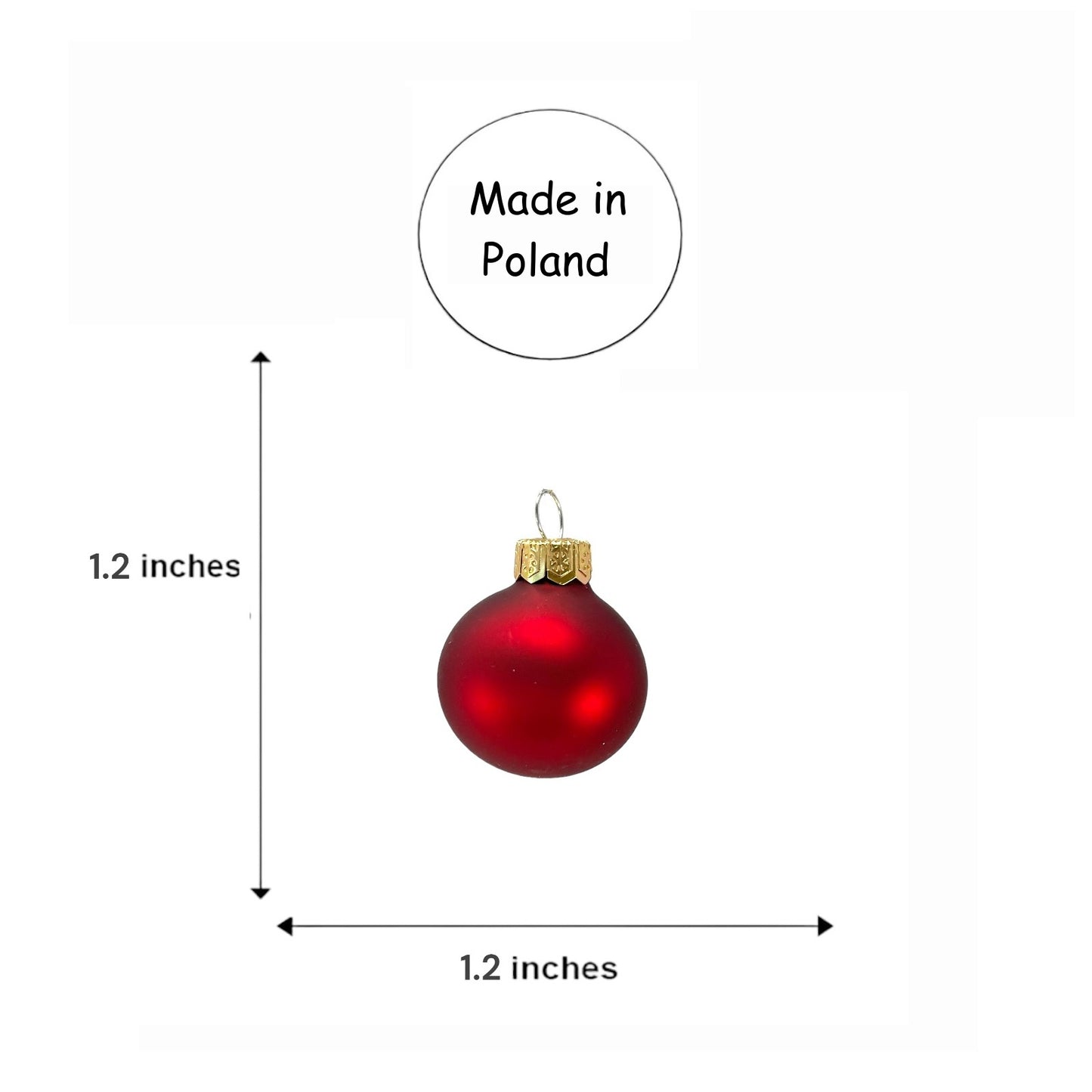 Pinnacle Peak Trading Burgundy Shiny and Matte Polish Glass 30mm Ball Bauble Ornaments 20 Piece Made in Poland 1.2 Inch