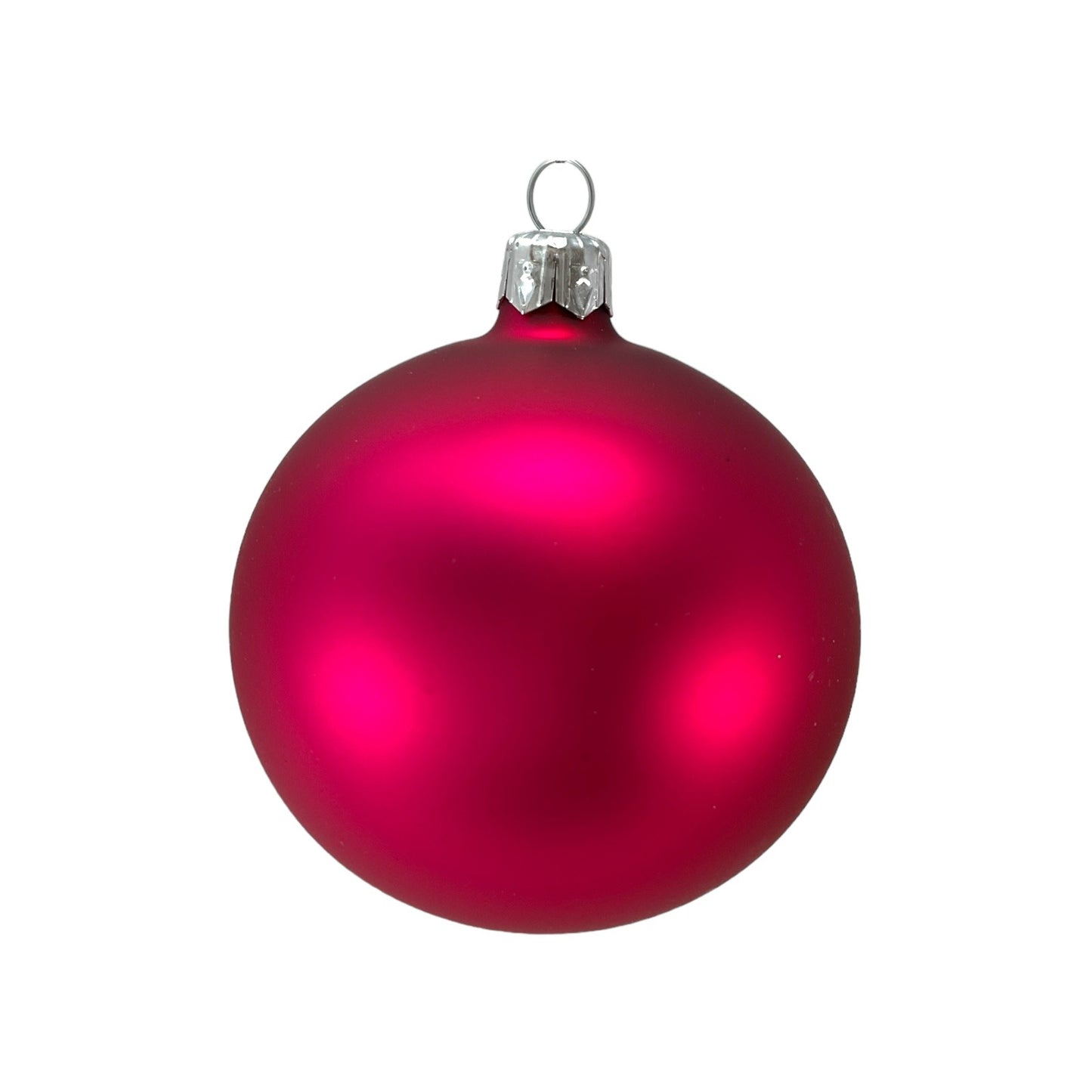 Pinnacle Peak Trading Pink Shiny and Matte Polish Glass 80mm Ball Bauble Ornaments 6 Piece Made in Poland 3.1 Inch