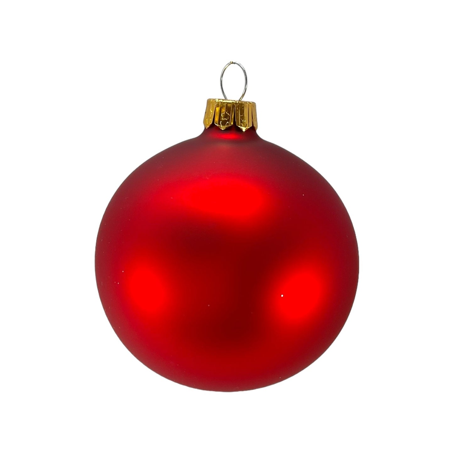 Pinnacle Peak Trading Red Shiny and Matte Polish Glass 80mm Ball Bauble Ornaments 6 Piece Made in Poland 3.1 Inch