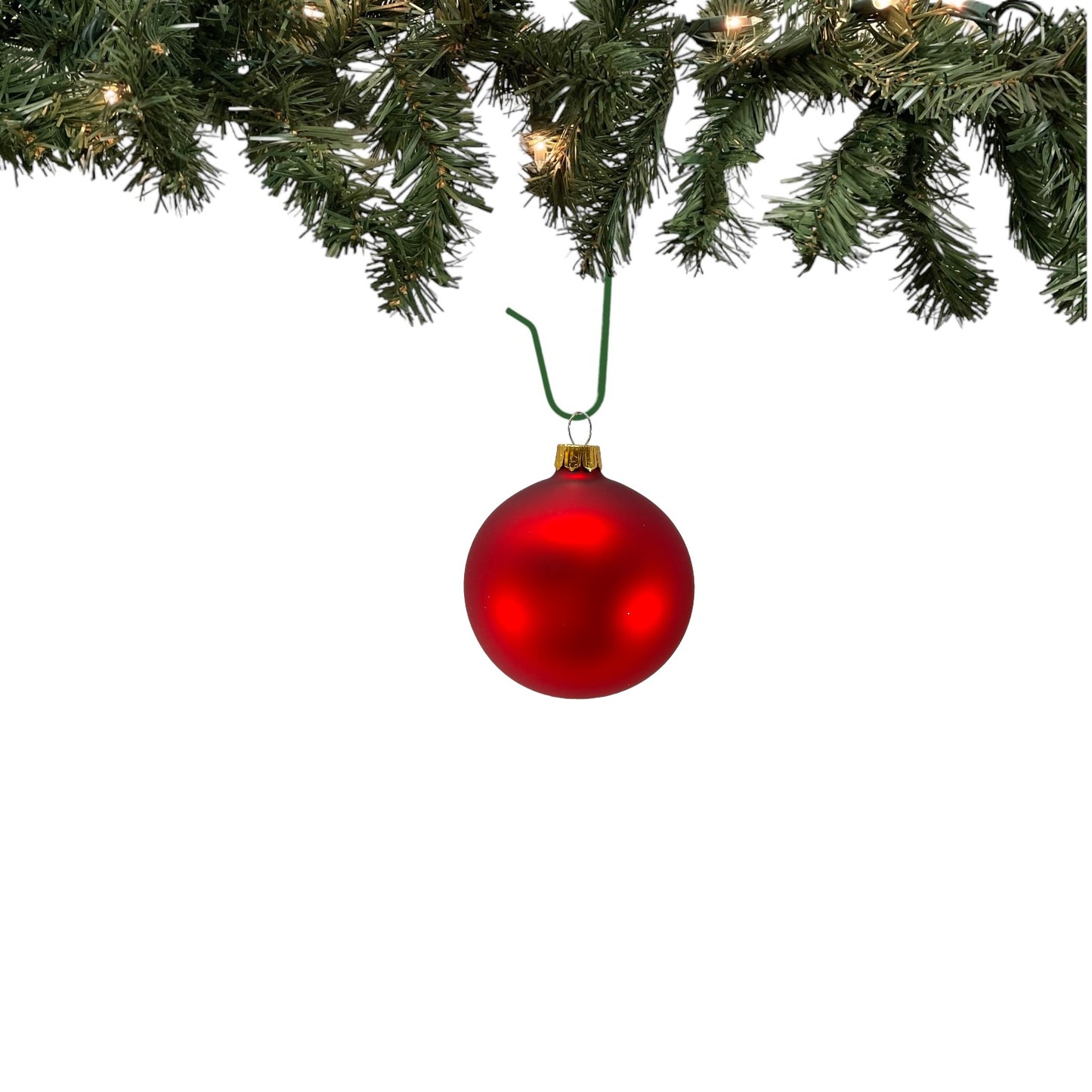 Pinnacle Peak Trading Red Shiny and Matte Polish Glass 80mm Ball Bauble Ornaments 6 Piece Made in Poland 3.1 Inch