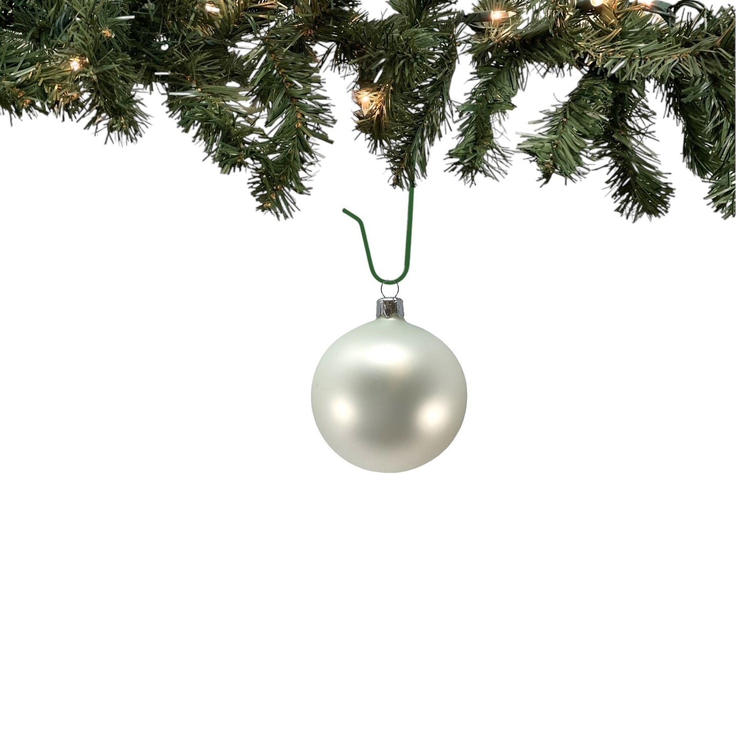 Pinnacle Peak Trading White Shiny and Matte Polish Glass 80mm Ball Bauble Ornaments 6 Piece Made in Poland 3.1 Inch