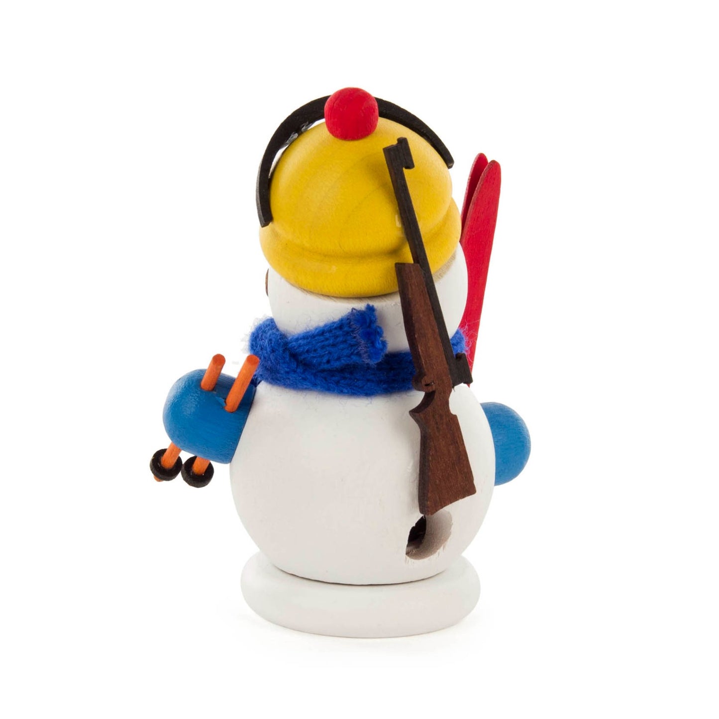 Pinnacle Peak Trading Colorful Miniature Snowman German Wood Incense Smoker