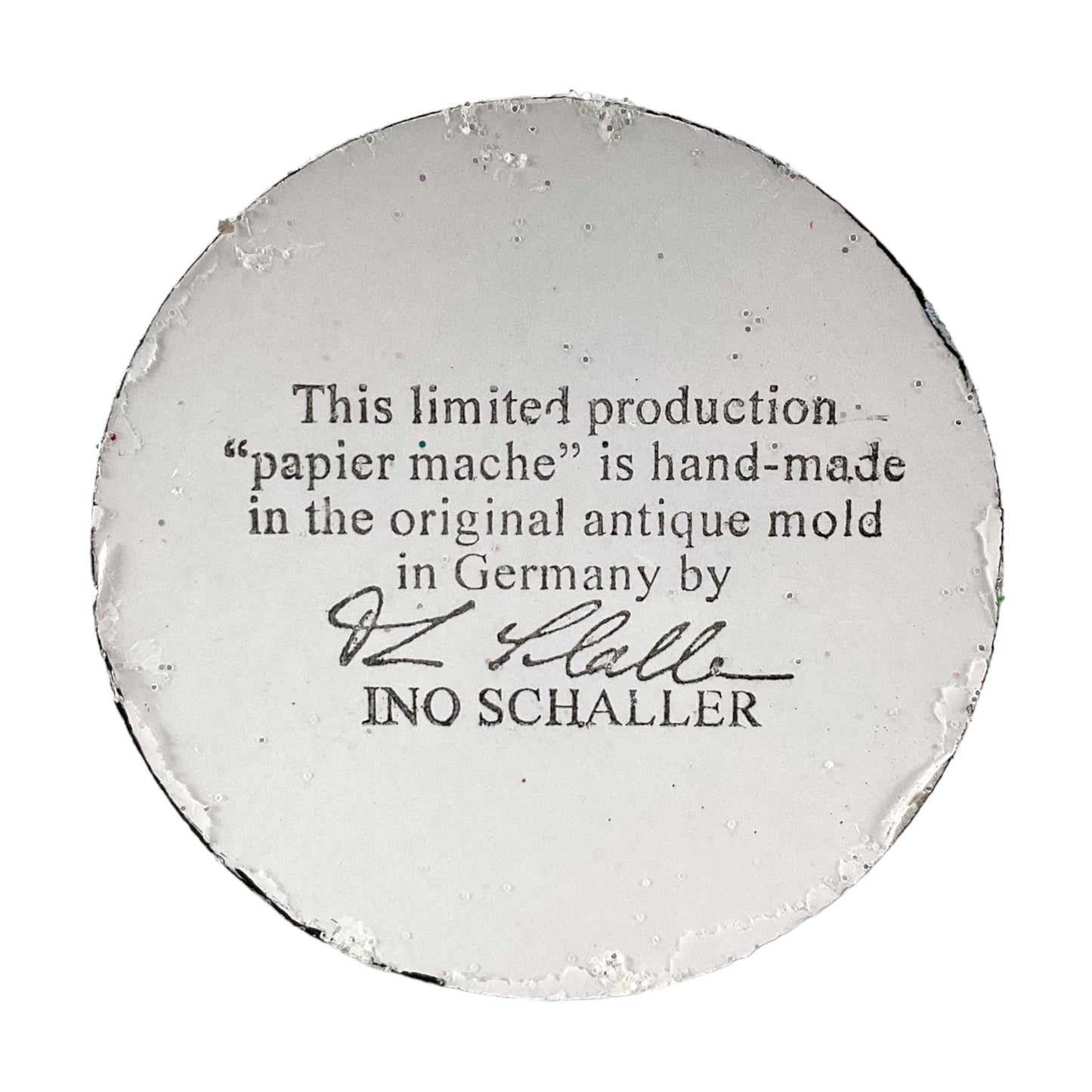 Pinnacle Peak Trading Ino Schaller Yellow Beaded Santa German Paper Mache