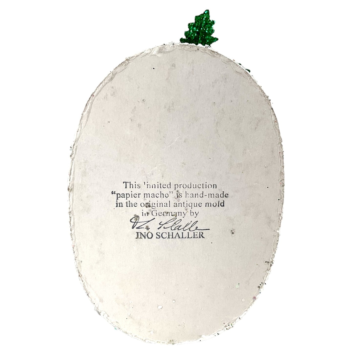 Pinnacle Peak Trading Ino Schaller Dark Red Santa with Basket of Gifts German Paper Mache