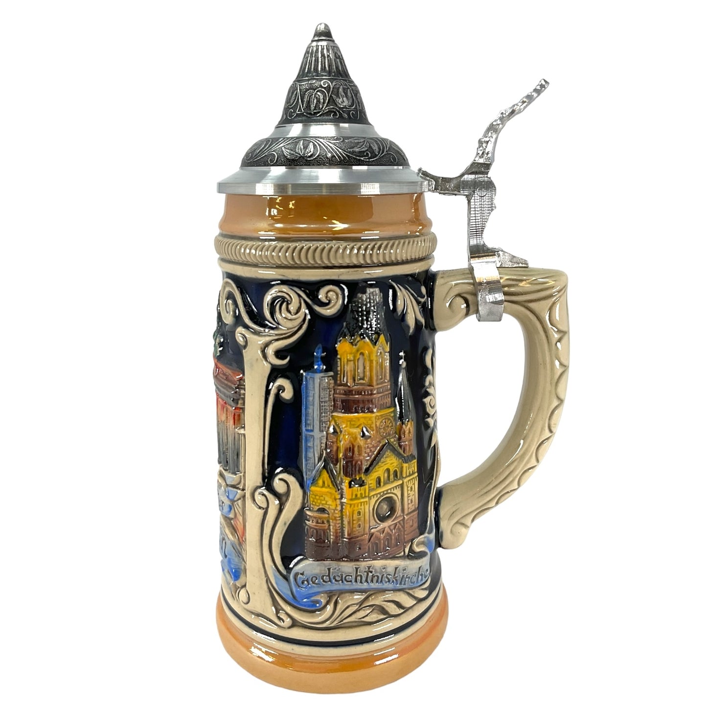 German Beer Stein with Berlin Germany Relief 1/2L One New Mug Made in Germany