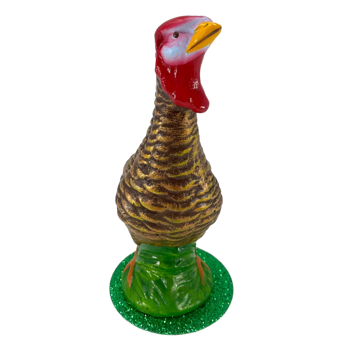 Pinnacle Peak Trading Ino Schaller Paper Mache Female Thanksgiving Turkey Decoration Handcrafted Germany