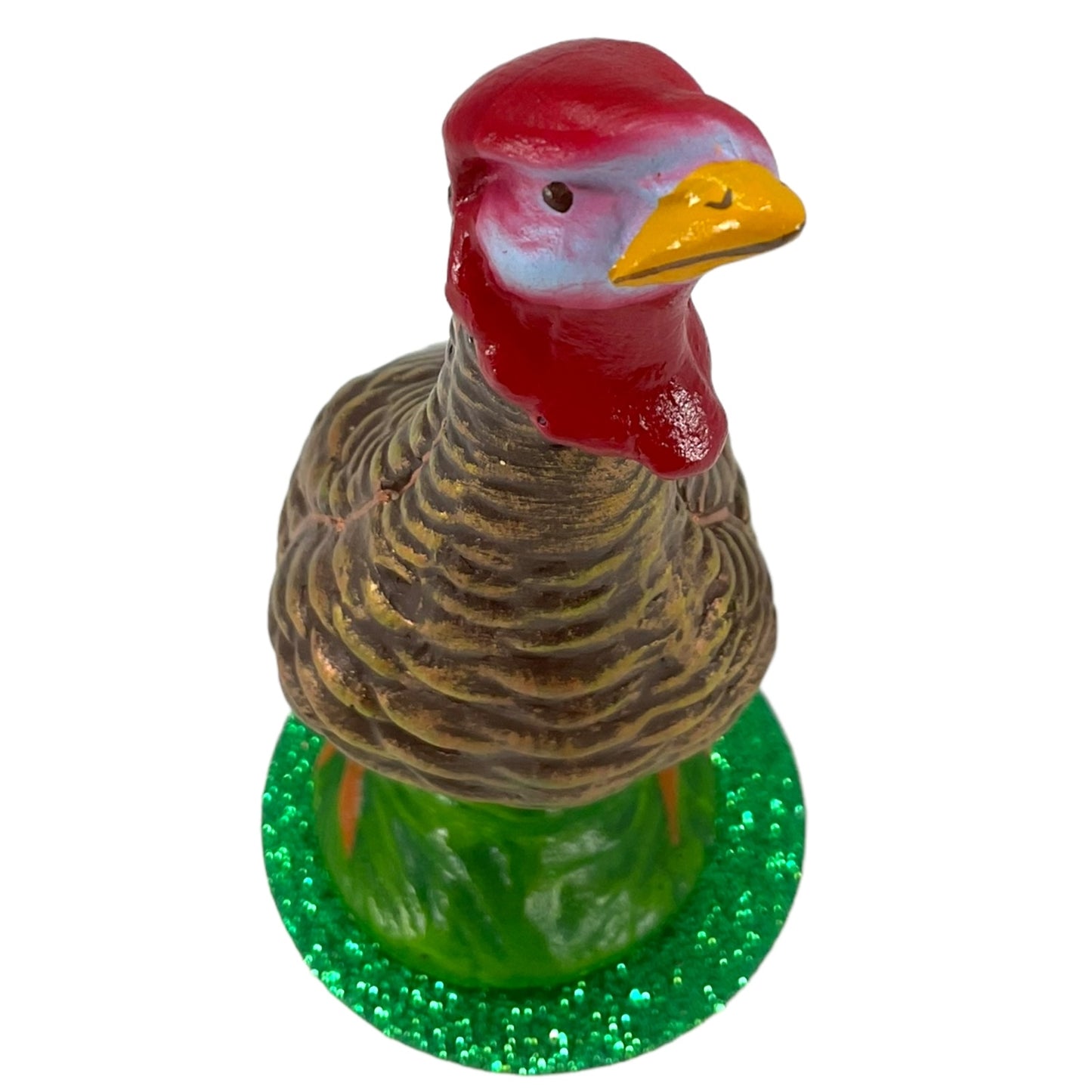 Pinnacle Peak Trading Ino Schaller Paper Mache Female Thanksgiving Turkey Decoration Handcrafted Germany