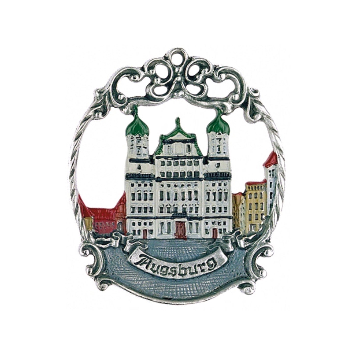 Pinnacle Peak Trading Augsburg Germany German Pewter Christmas Tree Ornament Decoration Made Germany