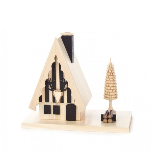 Pinnacle Peak Trading Hunter's Cabin German Christmas Incense Smoker Handcrafted in Erzgebirge Germany