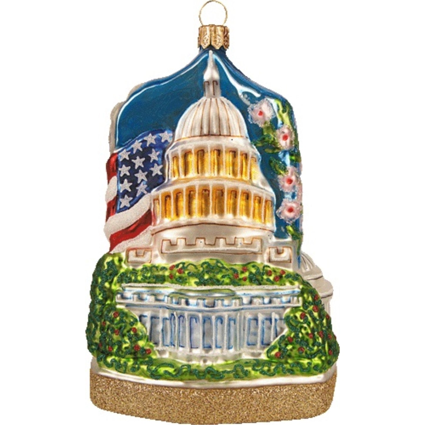 Washington DC Landscape Polish Glass Christmas Ornament Made Poland Decoration