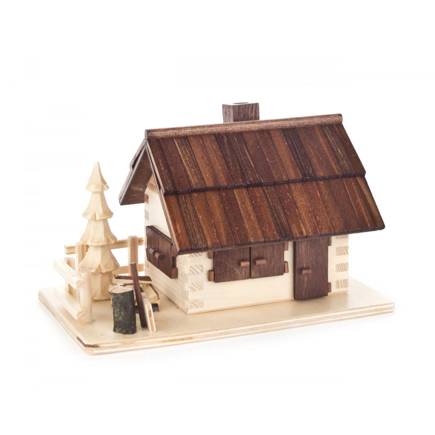 Forest House German Wood Christmas Incense Smoker Made in Germany Cabin