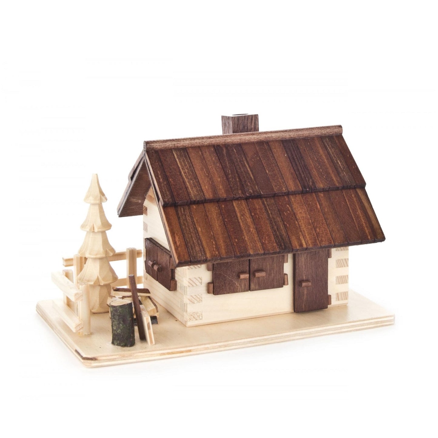 Forest House German Wood Christmas Incense Smoker Made in Germany Cabin
