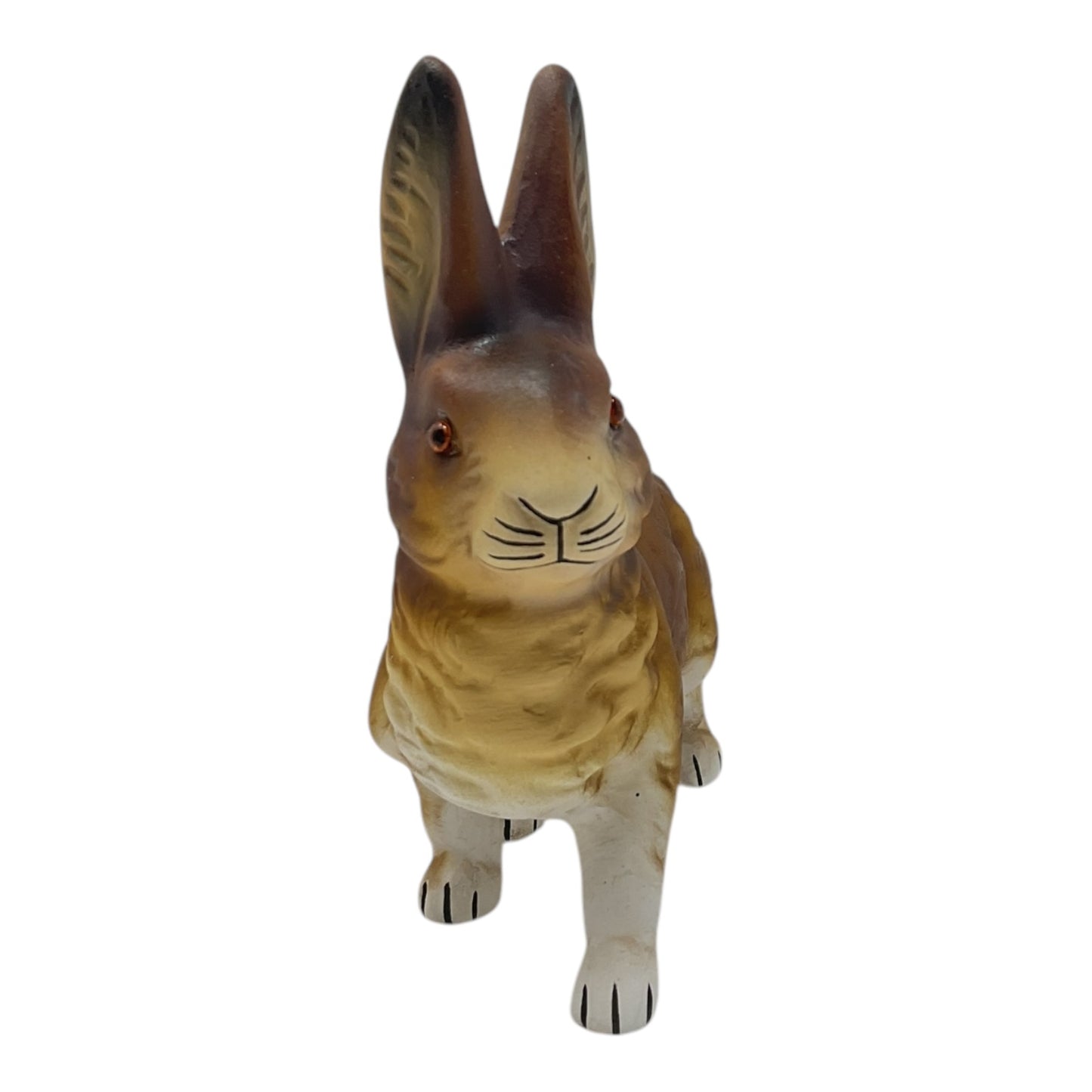 Pinnacle Peak Trading Ino Schaller Brown Walking Easter Bunny Rabbit German Paper Mache 5.25 inch