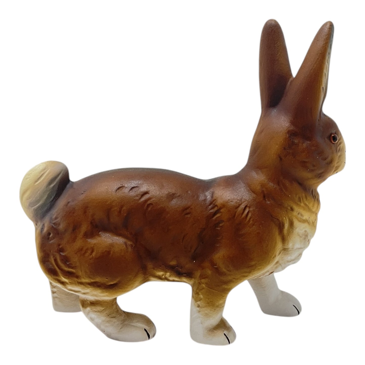 Pinnacle Peak Trading Ino Schaller Brown Walking Easter Bunny Rabbit German Paper Mache 5.25 inch