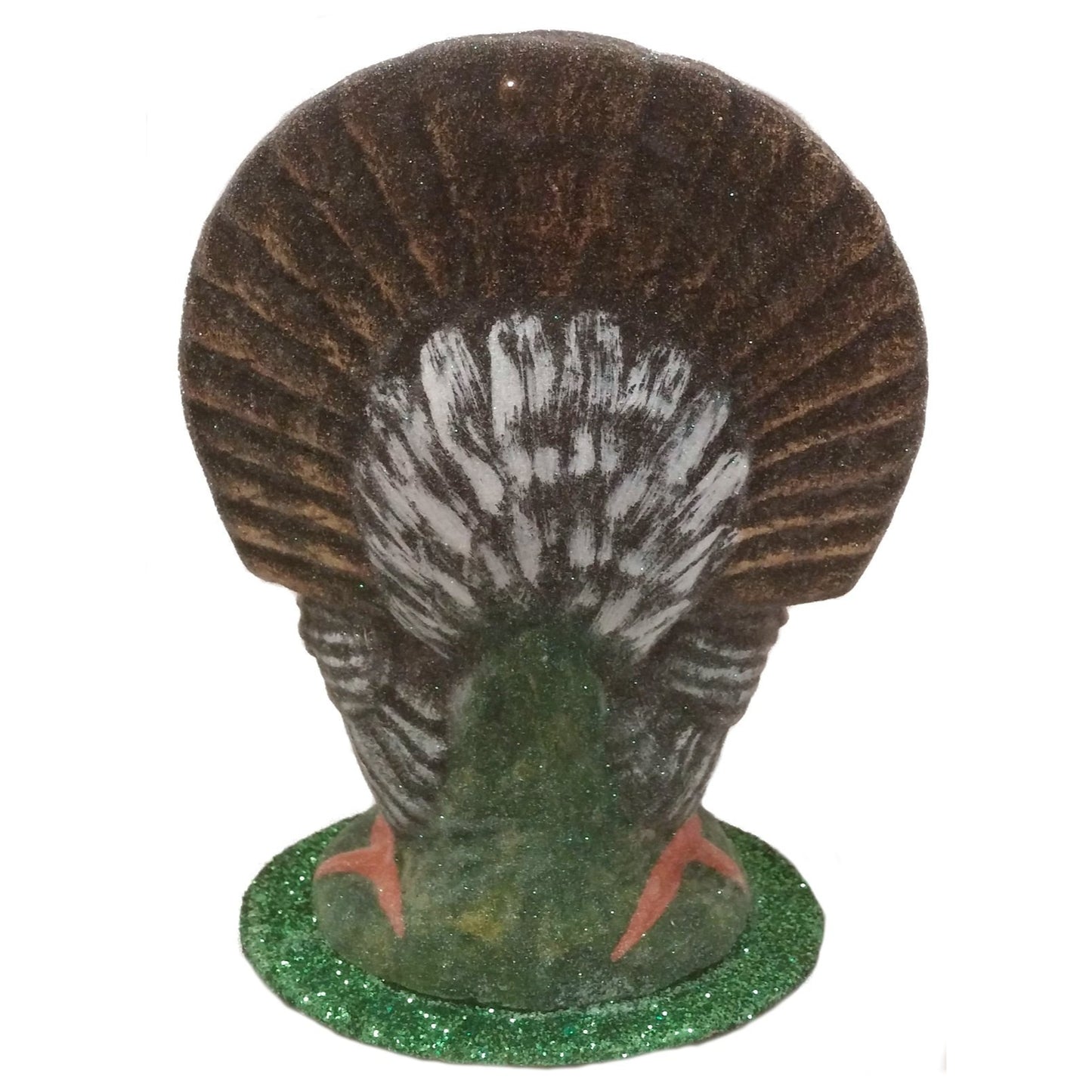 Ino Schaller Glitter Frosted Turkey German Paper Mache Candy Container