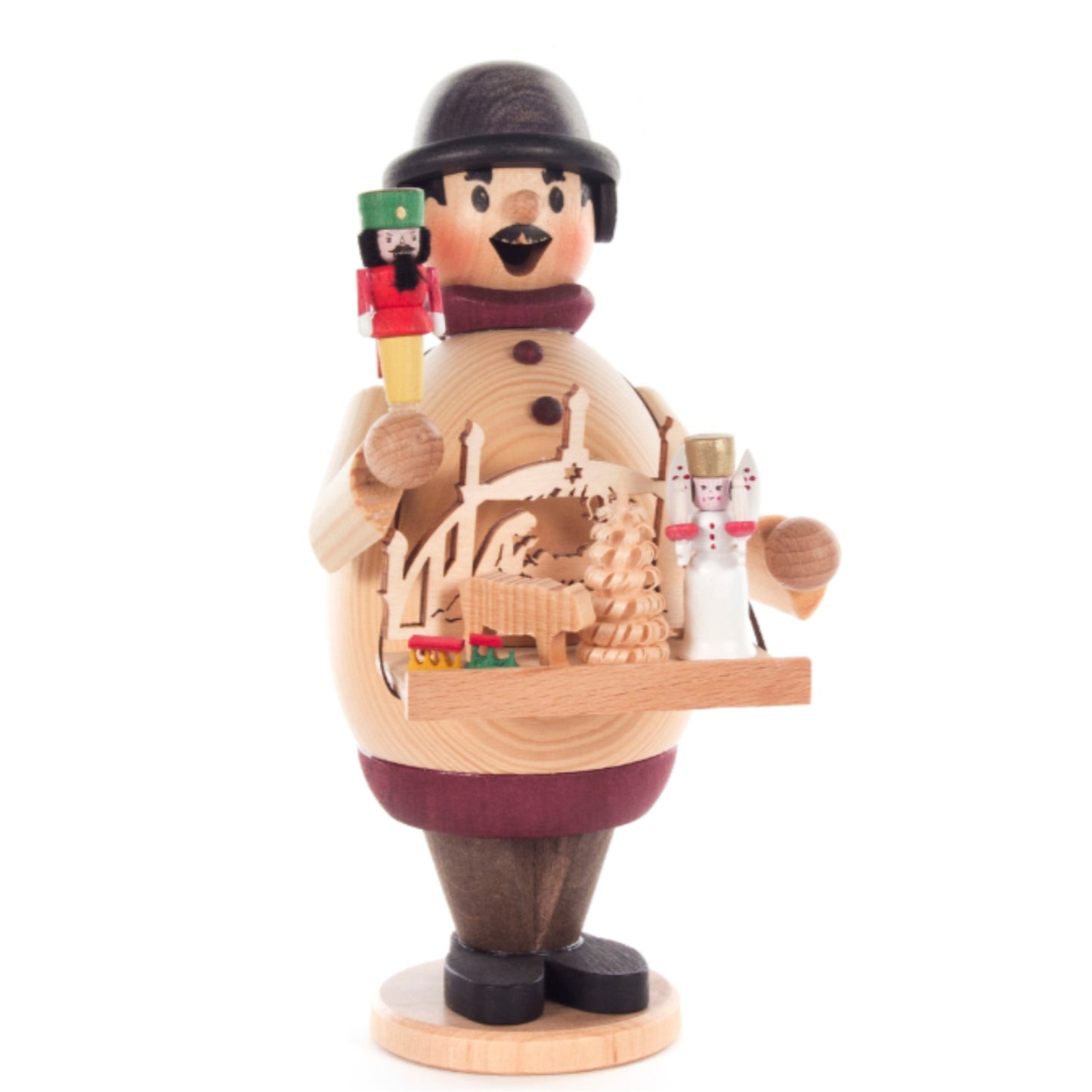 Christmas Market Seller German Wood Incense Smoker