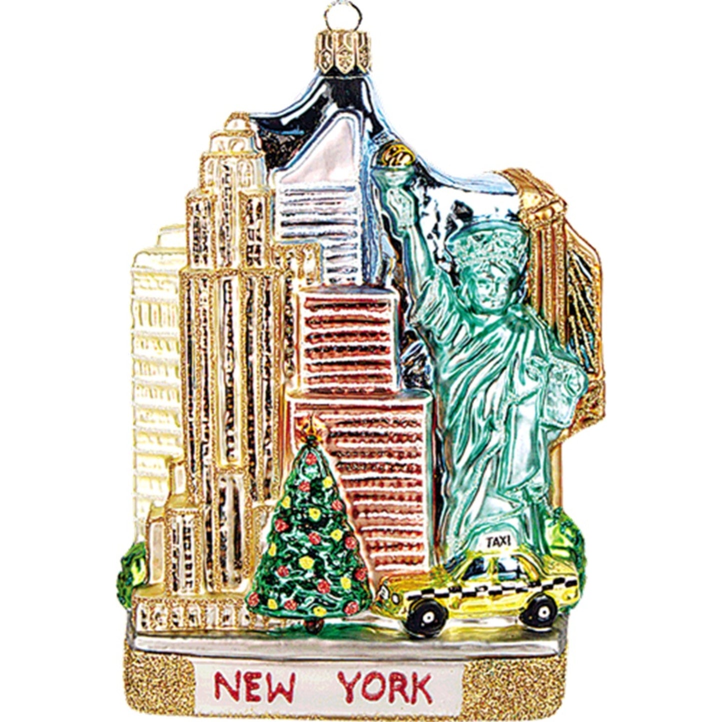 New York City Landscape Polish Glass Christmas Ornament Made Poland Decoration