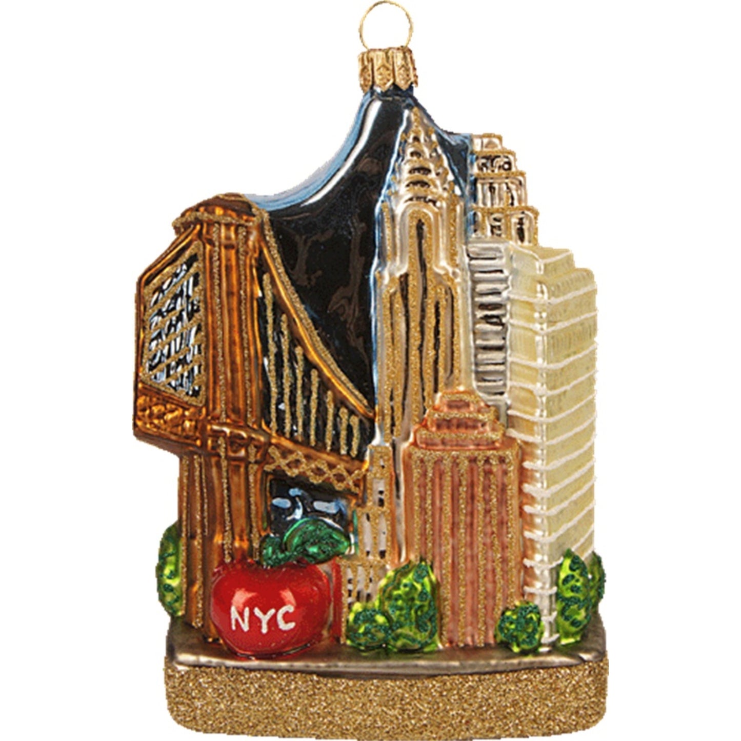 New York City Landscape Polish Glass Christmas Ornament Made Poland Decoration