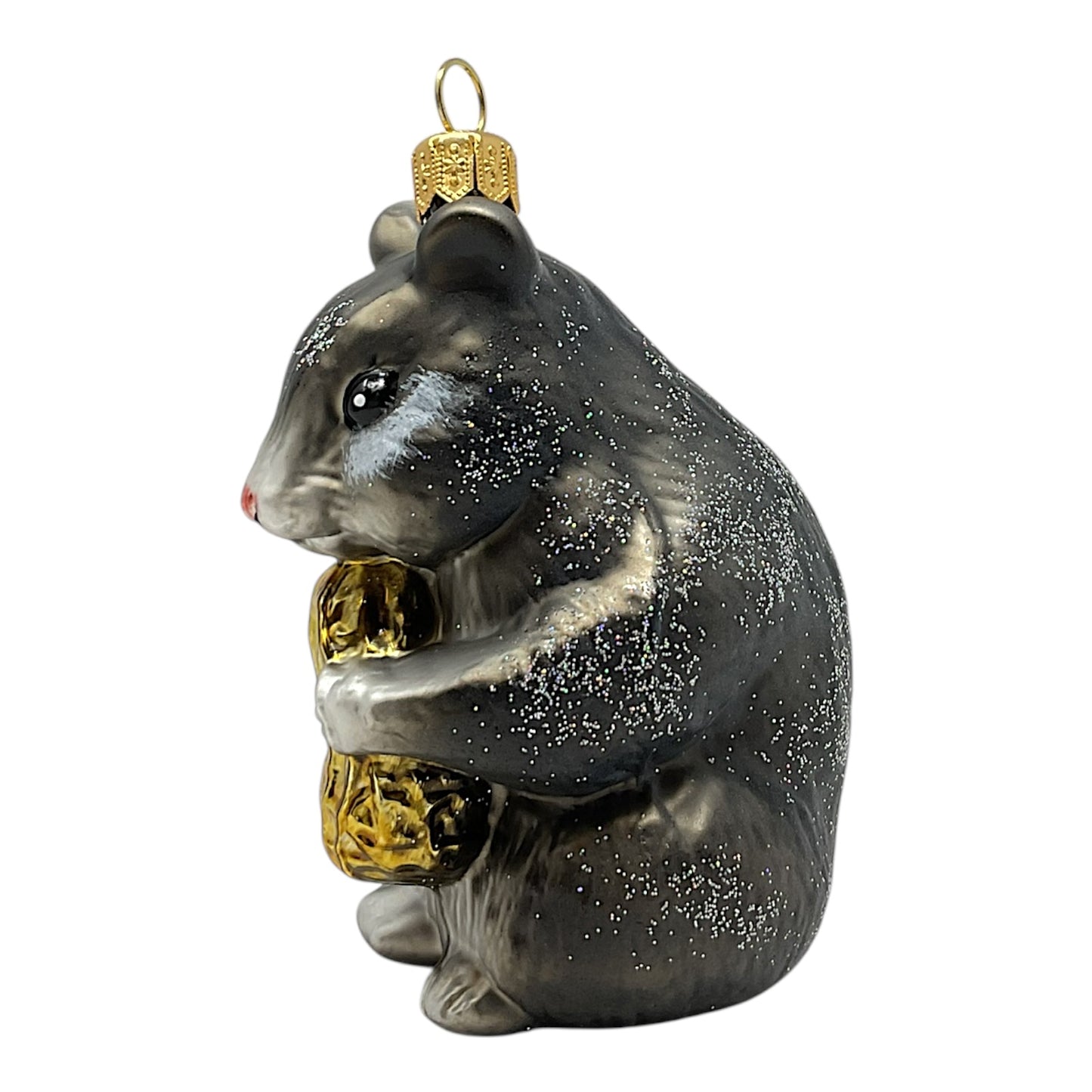 Hamster with Peanut Ornament