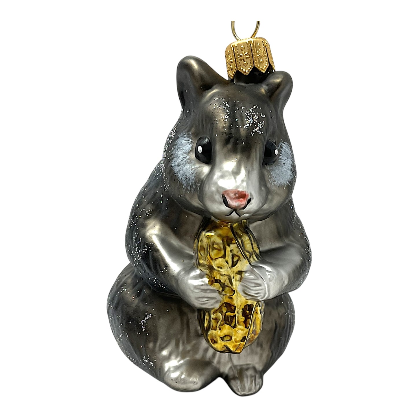 Hamster with Peanut Ornament