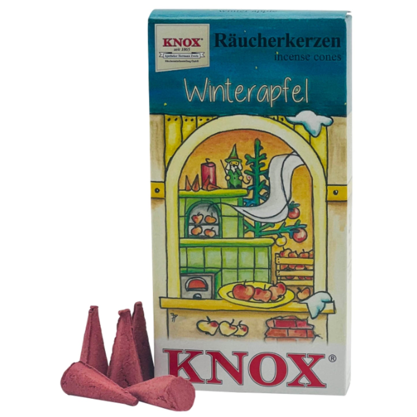 Knox Christmas Bakery Winter Apple German Incense Cones Made in Germany Pack of 24 Cones