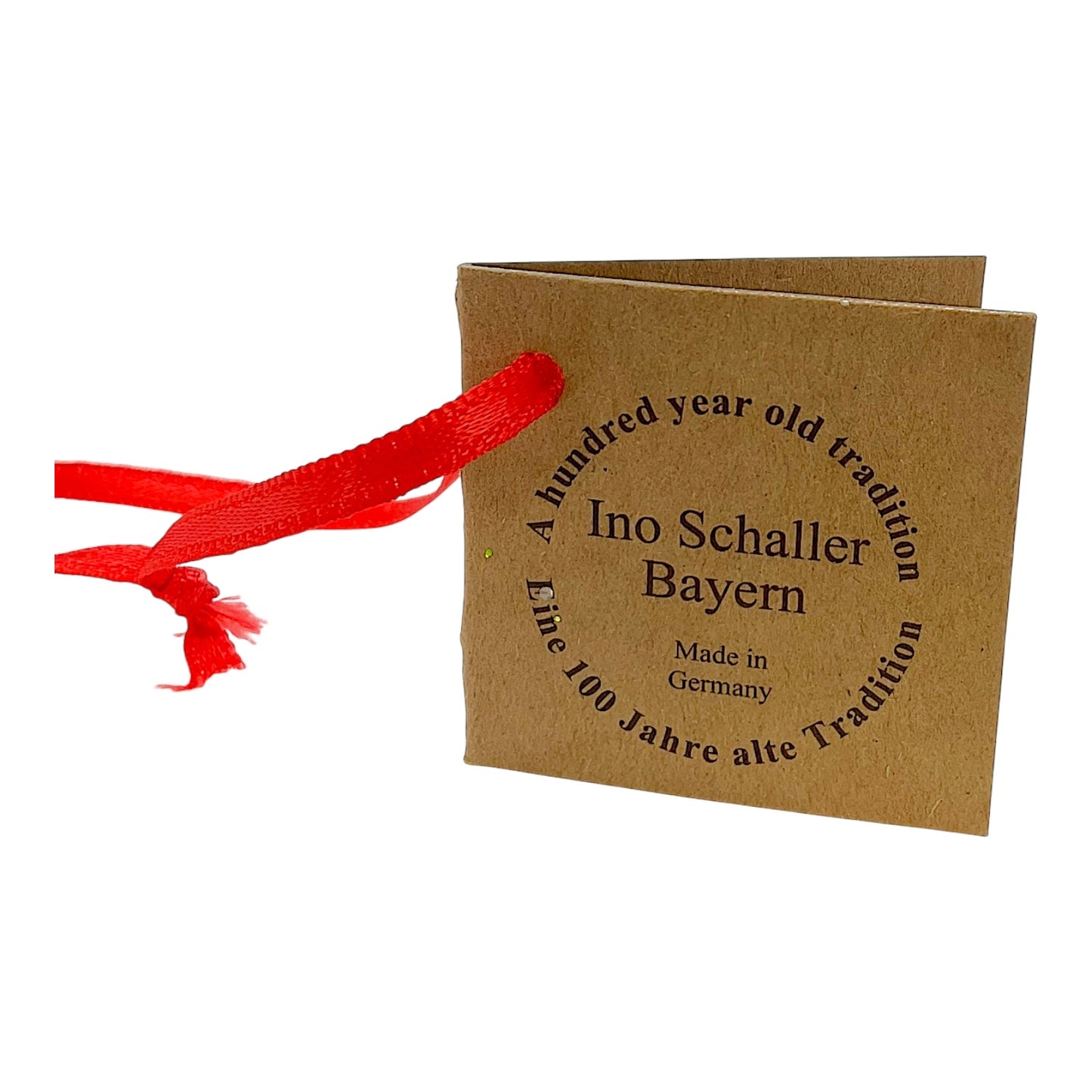 Pinnacle Peak Trading Ino Schaller Santa in White Pearlized Coat with Gold Tree German Paper Mache