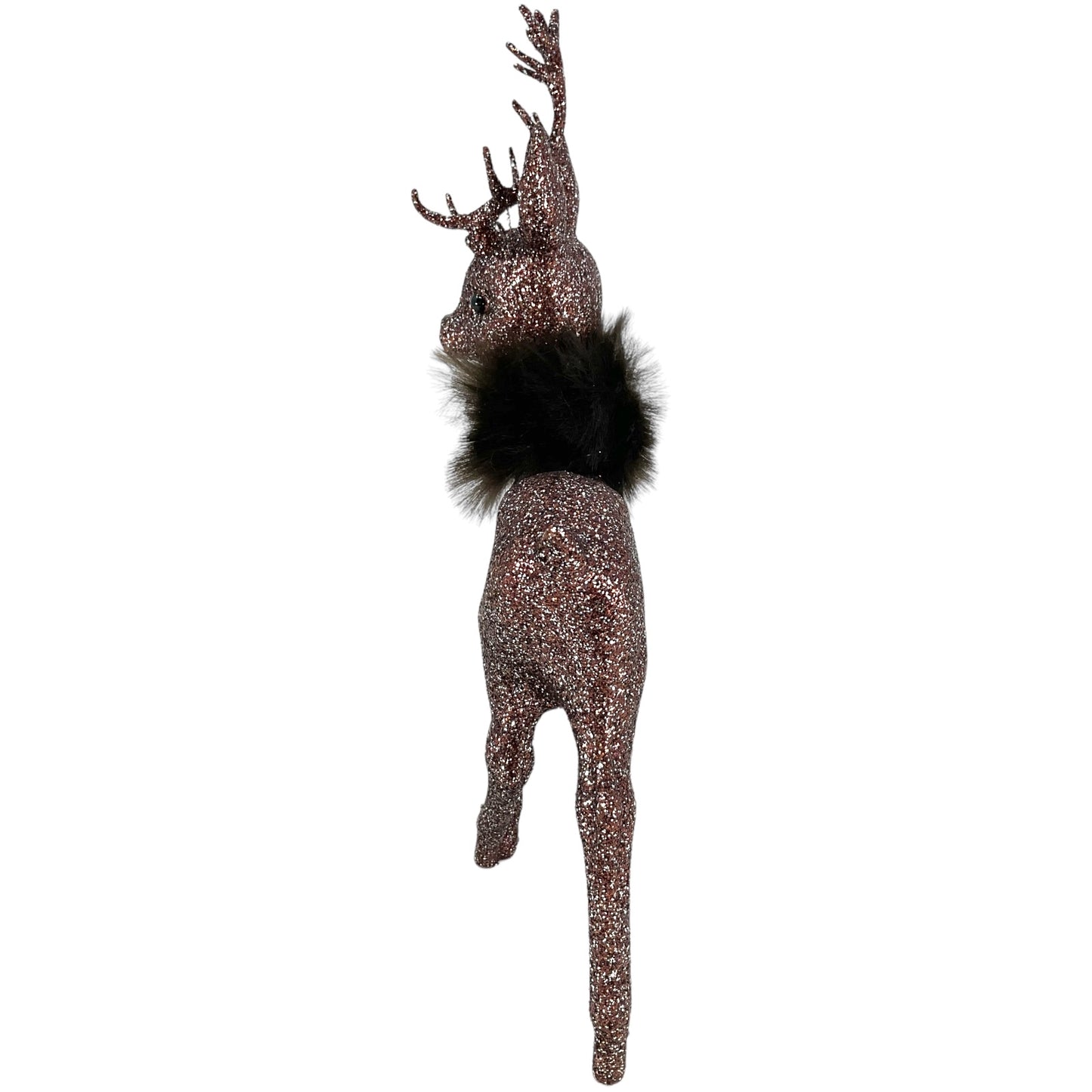 Pinnacle Peak Trading Ino Schaller Cinnamon Glitter Male Buck Deer with Snowflake Figurine 10 inch