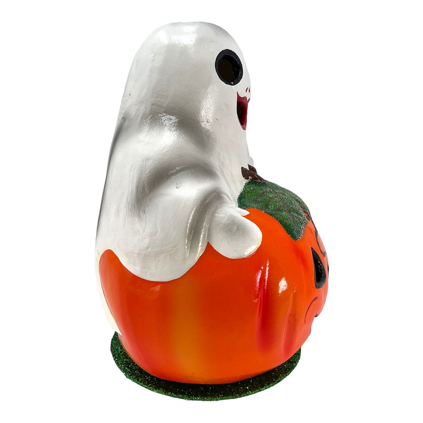 Pinnacle Peak Trading Ino Schaller Ghost in Pumpkin Jack O Lantern German Paper Mache